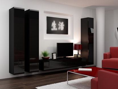 Attēls no Cama Living room cabinet set VIGO 1 black/black gloss