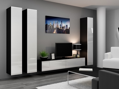 Attēls no Cama Living room cabinet set VIGO 1 black/white gloss