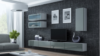 Attēls no Cama Living room cabinet set VIGO 11 white/grey gloss