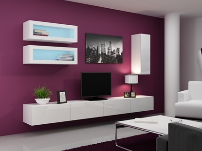 Изображение Cama Living room cabinet set VIGO 11 white/white gloss