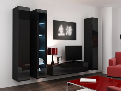 Attēls no Cama Living room cabinet set VIGO 15 black/black gloss