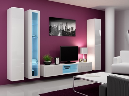 Изображение Cama Living room cabinet set VIGO 17 white/white gloss