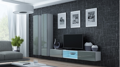 Picture of Cama Living room cabinet set VIGO 19 white/grey gloss