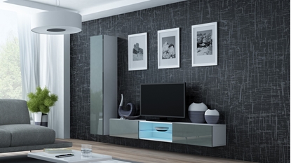 Изображение Cama Living room cabinet set VIGO 21 white/grey gloss