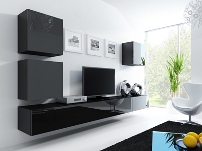 Attēls no Cama Living room cabinet set VIGO 22 black/black gloss