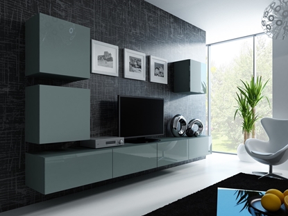 Изображение Cama Living room cabinet set VIGO 22 grey/grey gloss