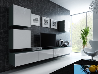 Picture of Cama Living room cabinet set VIGO 22 grey/white gloss