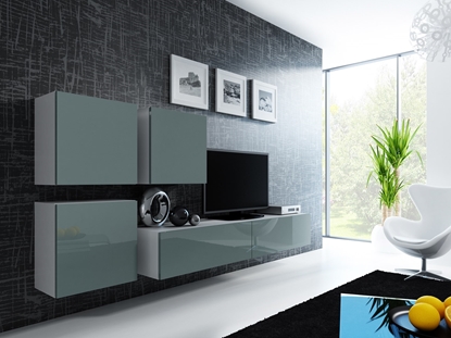 Picture of Cama Living room cabinet set VIGO 23 white/grey gloss