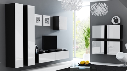 Picture of Cama Living room cabinet set VIGO 24 black/white gloss