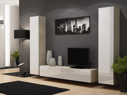 Picture of Cama Living room cabinet set VIGO 4 sonoma/white gloss