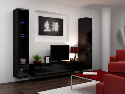 Attēls no Cama Living room cabinet set VIGO 5 black/black gloss