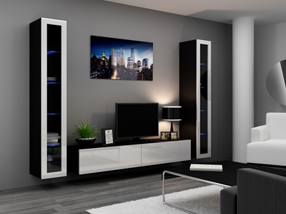 Attēls no Cama Living room cabinet set VIGO 5 black/white gloss