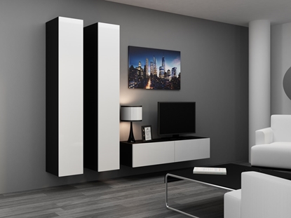Attēls no Cama Living room cabinet set VIGO 9 black/white gloss