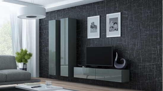 Picture of Cama Living room cabinet set VIGO 9 grey/grey gloss