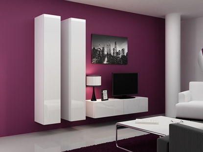 Attēls no Cama Living room cabinet set VIGO 9 white/white gloss
