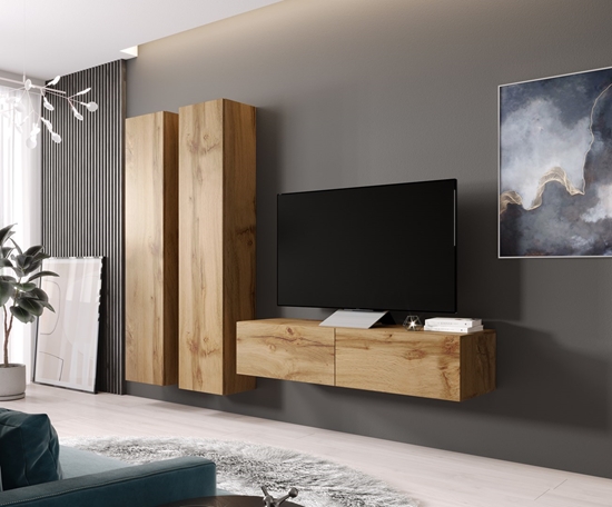 Picture of Cama Living room cabinet set VIGO 9 wotan oak/wotan oak gloss