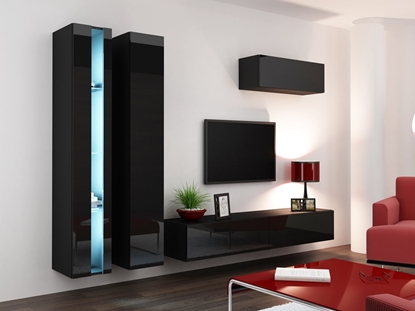 Attēls no Cama Living room cabinet set VIGO NEW 1 black/black gloss