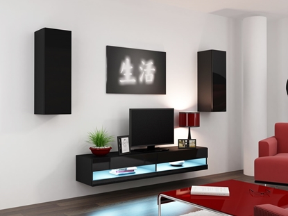 Attēls no Cama Living room cabinet set VIGO NEW 10 black/black gloss