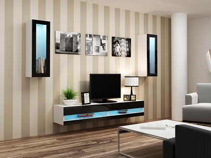 Attēls no Cama Living room cabinet set VIGO NEW 11 white/black gloss