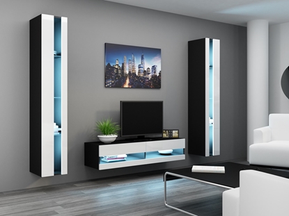 Attēls no Cama Living room cabinet set VIGO NEW 12 black/white gloss