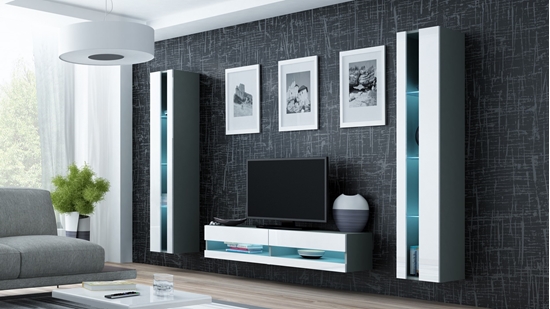 Picture of Cama Living room cabinet set VIGO NEW 12 grey/white gloss