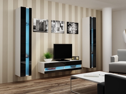 Attēls no Cama Living room cabinet set VIGO NEW 12 white/black gloss