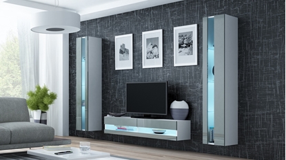 Attēls no Cama Living room cabinet set VIGO NEW 12 white/grey gloss