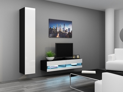 Attēls no Cama Living room cabinet set VIGO NEW 13 black/white gloss