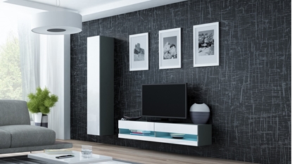 Attēls no Cama Living room cabinet set VIGO NEW 13 grey/white gloss