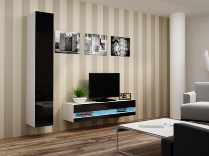 Attēls no Cama Living room cabinet set VIGO NEW 13 white/black gloss