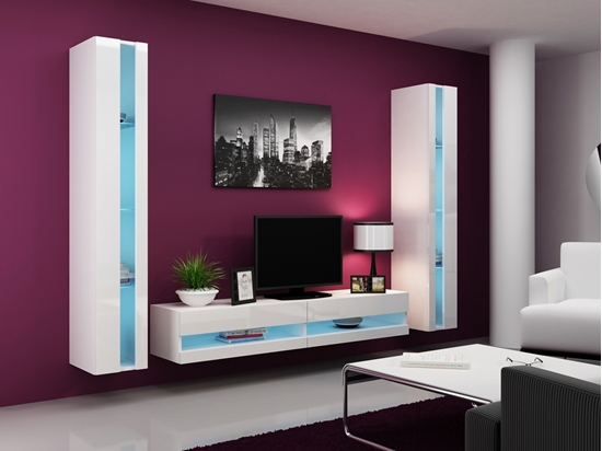 Picture of Cama Living room cabinet set VIGO NEW 3 white/white gloss