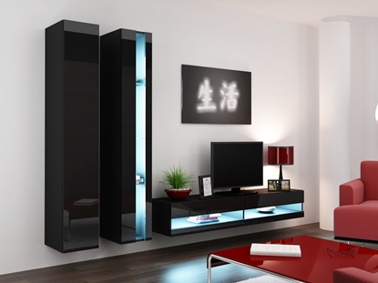 Picture of Cama Living room cabinet set VIGO NEW 5 black/black gloss