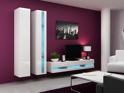 Изображение Cama Living room cabinet set VIGO NEW 5 white/white gloss