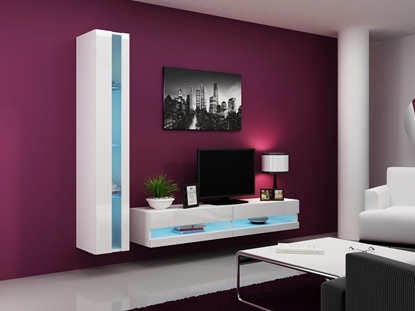 Изображение Cama Living room cabinet set VIGO NEW 8 white/white gloss