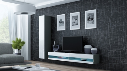 Picture of Cama Living room cabinet set VIGO NEW 9 grey/white gloss