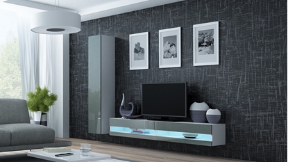 Attēls no Cama Living room cabinet set VIGO NEW 9 white/grey gloss