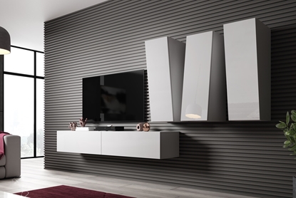 Attēls no Cama Living room cabinet set VIGO SLANT 1 white/white gloss