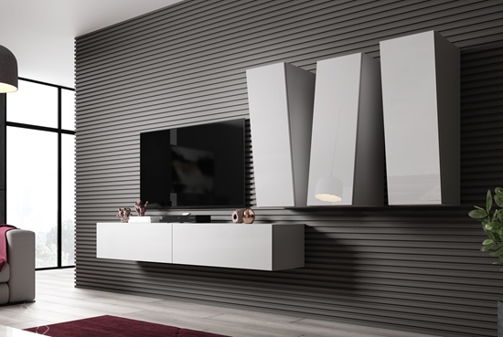 Picture of Cama Living room cabinet set VIGO SLANT 1 white/white gloss