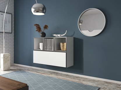 Picture of Cama living room furniture set ROCO 12 (RO1 + 3xRO6) white/black/white