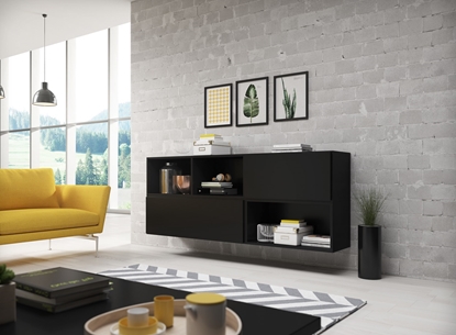 Picture of Cama living room furniture set ROCO 16 (RO1+RO2+RO3+RO4) black/black/black