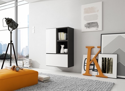 Picture of Cama living room furniture set ROCO 17 (2xRO3 + 2xRO6) black/black/white