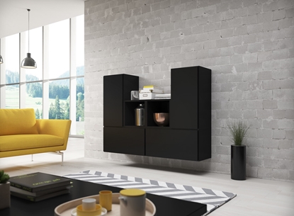 Attēls no Cama living room furniture set ROCO 18 (4xRO3 + 2xRO6) black/black/black