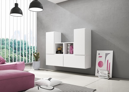 Attēls no Cama living room furniture set ROCO 18 (4xRO3 + 2xRO6) white/white/white