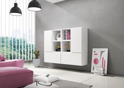 Picture of Cama living room furniture set ROCO 19 (4xRO3 + 4xRO6) white/white/white