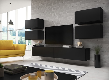 Attēls no Cama living room furniture set ROCO 2 (2xRO1 + 4xRO3) black/black/black