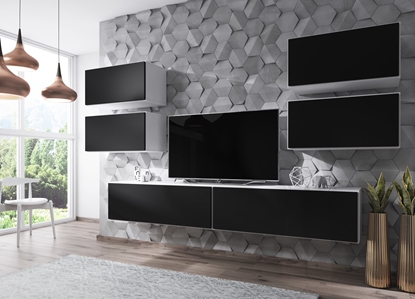 Picture of Cama living room furniture set ROCO 2 (2xRO1 + 4xRO3) white/white/black