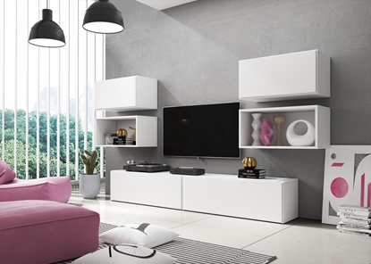 Picture of Cama living room furniture set ROCO 3 (2xRO3+2xRO4+2xRO1) white/white/white