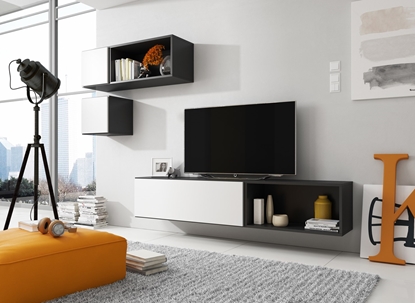 Picture of Cama living room furniture set ROCO 5 (RO1+2xRO4+2xRO5) black/black/white