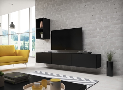 Attēls no Cama living room furniture set ROCO 7 (3xRO3 + 2xRO6) black/black/black