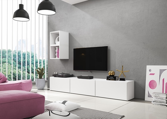 Picture of Cama living room furniture set ROCO 7 (3xRO3 + 2xRO6) white/white/white